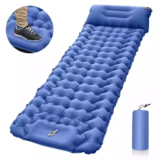 Foot-pump Inflatable Camping Air Mat Mattress