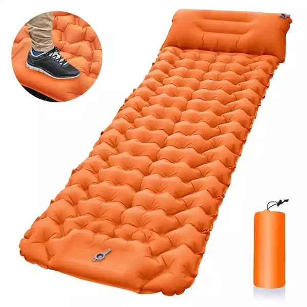 Foot-pump Inflatable Camping Air Mat Mattress