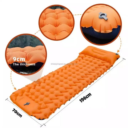 Foot-pump Inflatable Camping Air Mat Mattress