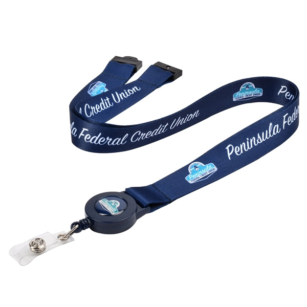 Sublimated Lanyard Badge Reel Combo w/ Safety Breakaway