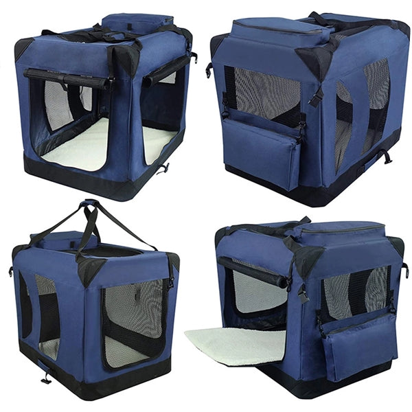 3-Door Folding Soft Pet Crate
