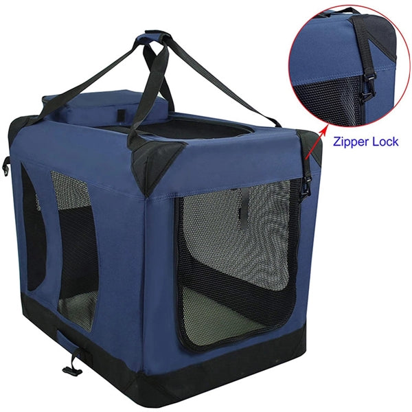 3-Door Folding Soft Pet Crate