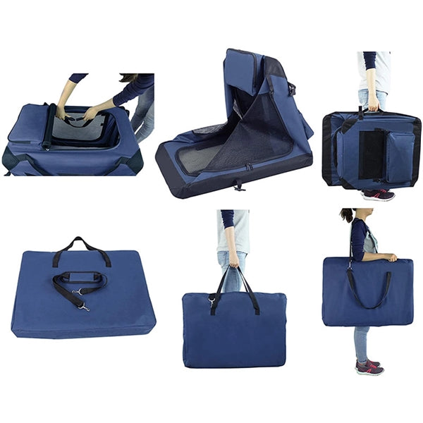3-Door Folding Soft Pet Crate