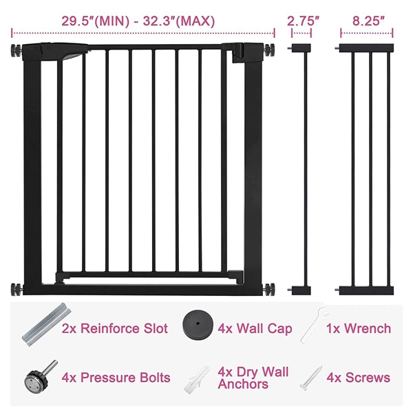 37.8"-43.3" Safety Baby Gate Extra Wide