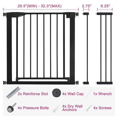 37.8"-43.3" Safety Baby Gate Extra Wide