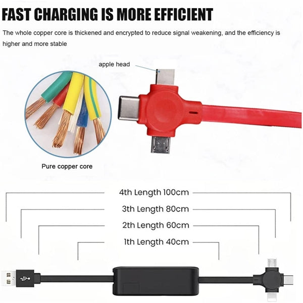 3 In 1 Retractable Fast Charging Cable