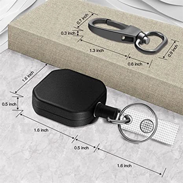 Heavy Duty Metal Retractable Carabiner Keychain