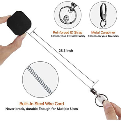 Heavy Duty Metal Retractable Carabiner Keychain