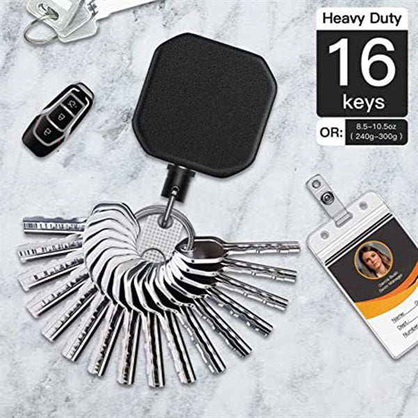 Heavy Duty Metal Retractable Carabiner Keychain