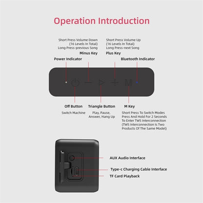 Portable Waterproof Soundbar Bluetooth Speaker