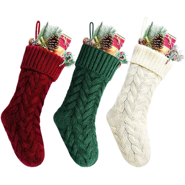 Christmas Decorations Knitted Socks