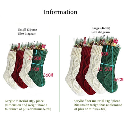 Christmas Decorations Knitted Socks