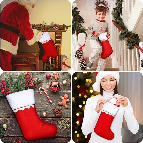 Red And White Merry Christmas Socks