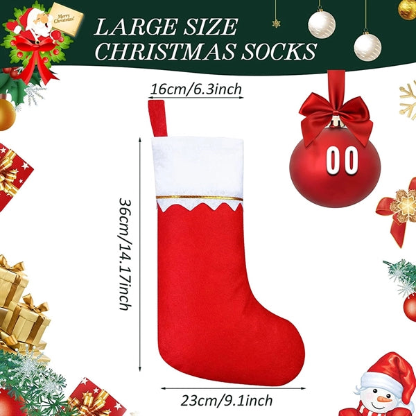 Red And White Merry Christmas Socks