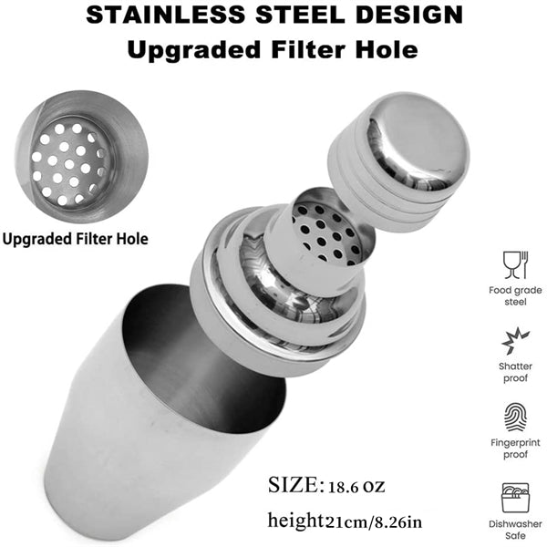 6-Piece Stainless Steel Wine Mixer