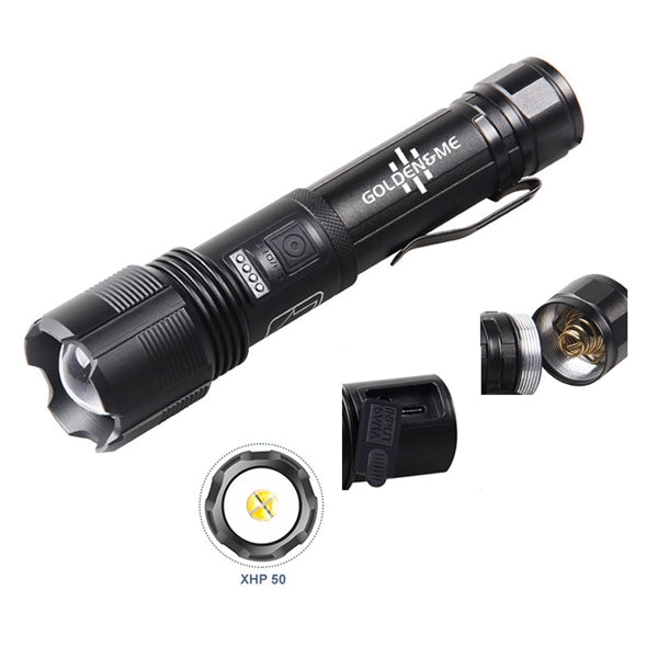 Extendable USB Rechargeable LED Flashlight