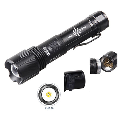 Extendable USB Rechargeable LED Flashlight