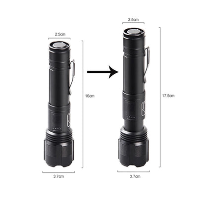 Extendable USB Rechargeable LED Flashlight
