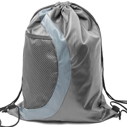 Heavy Duty Drawstring Cinch Backpack Side Mesh Pocket 15"x18