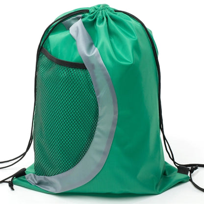 Heavy Duty Drawstring Cinch Backpack Side Mesh Pocket 15"x18