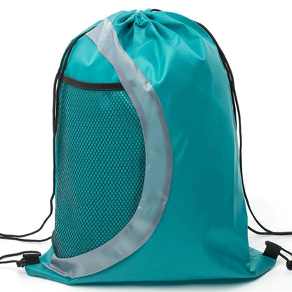 Heavy Duty Drawstring Cinch Backpack Side Mesh Pocket 15"x18