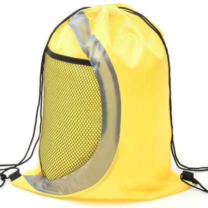 Heavy Duty Drawstring Cinch Backpack Side Mesh Pocket 15"x18