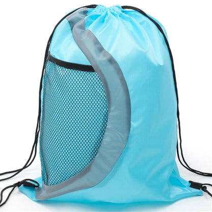 Heavy Duty Drawstring Cinch Backpack Side Mesh Pocket 15"x18