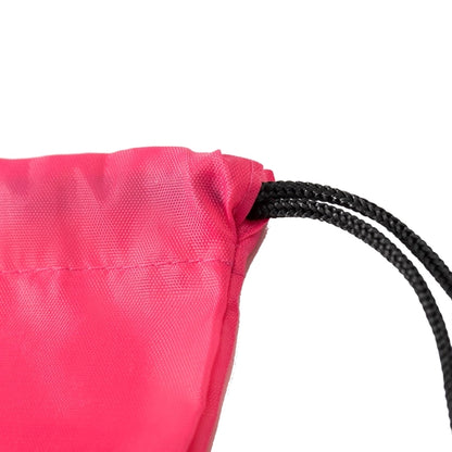 Tri-Color Drawstring Backpack w Earphone Slot & Front Pocket