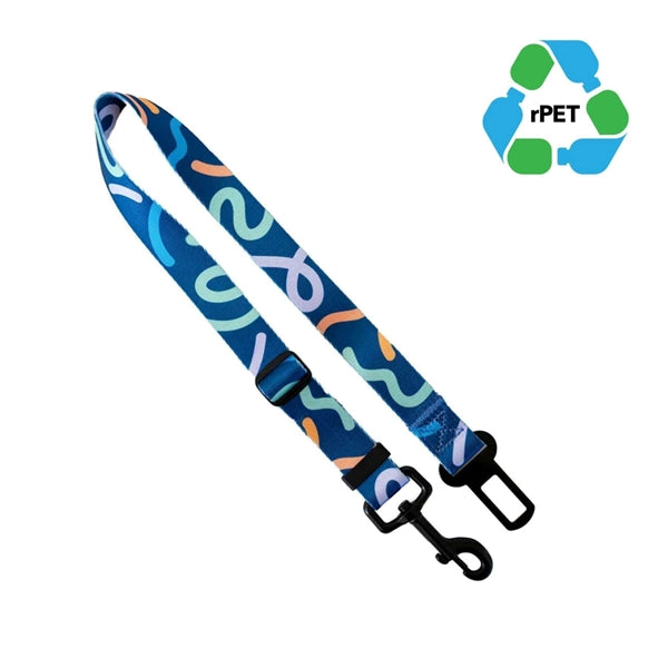 1"x24" rPET Adjustable Pet Safety Sublimation Seatbelt Leash