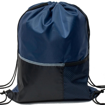 Premium Drawstring Backpack w/ Slip & Mesh Pocket (13"x17")