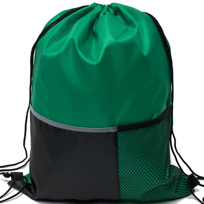 Premium Drawstring Backpack w/ Slip & Mesh Pocket (13"x17")