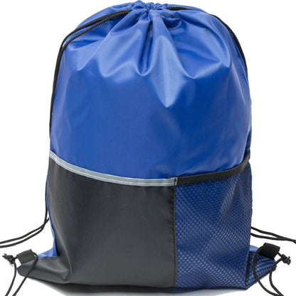 Premium Drawstring Backpack w/ Slip & Mesh Pocket (13"x17")