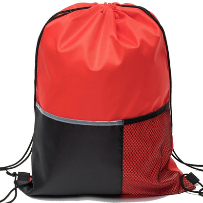 Premium Drawstring Backpack w/ Slip & Mesh Pocket (13"x17")