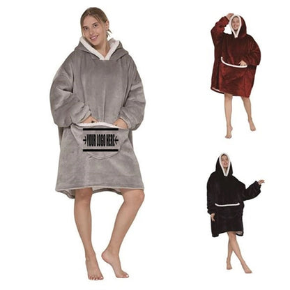 Flannel Pull-Over Blanket Coat