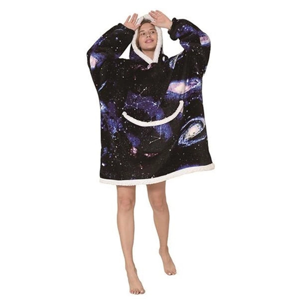 Flannel Pull-Over Blanket Coat