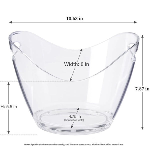 Clear Acrylic Ice Bucket For Parties
