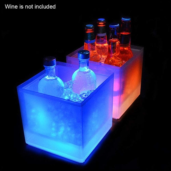 3.5L Waterproof Led Double Layer Square Ice Bucket