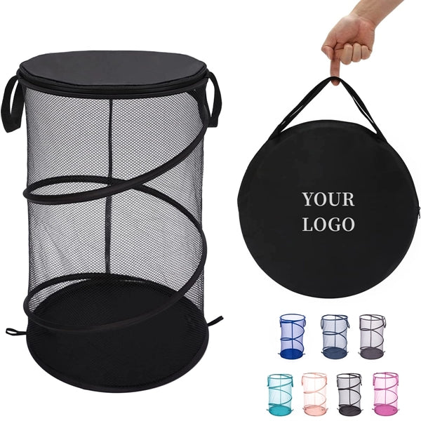 Mesh Fabric Collapsible Laundry Hamper