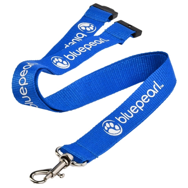 3/4" Polyester Lanyards with Safety Breakaway Badge Holder