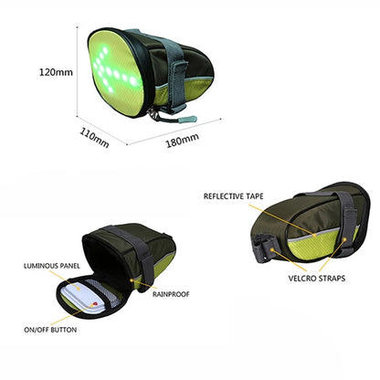 Wireless Remote Cycling Turn Signal Bag