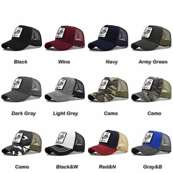 Farm Unisex Snap Closure Baseball Square Patch Trucker Cap