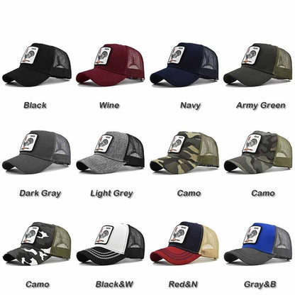 Farm Unisex Snap Closure Baseball Square Patch Trucker Cap
