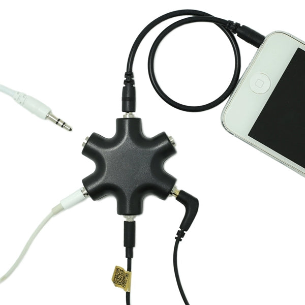 5 Way 3.5mm Earphone Audio Splitter Connector