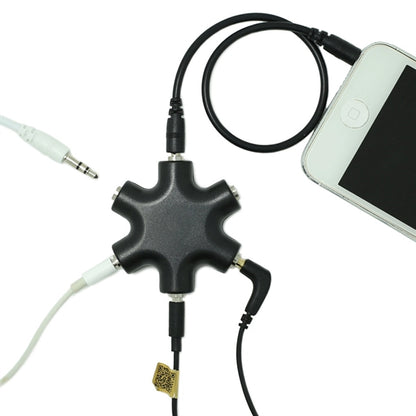 5 Way 3.5mm Earphone Audio Splitter Connector