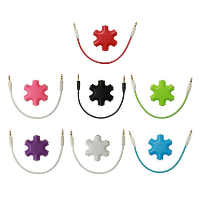 5 Way 3.5mm Earphone Audio Splitter Connector