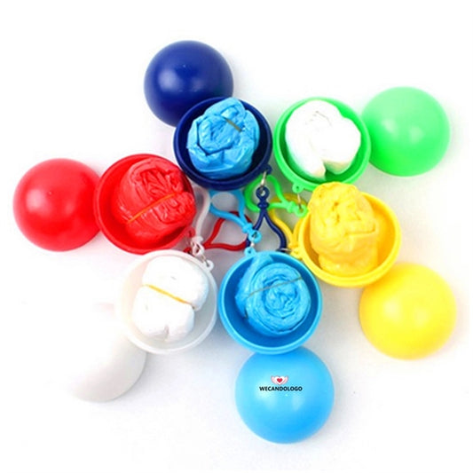 Keychain With Disposable Raincoat Ponchos