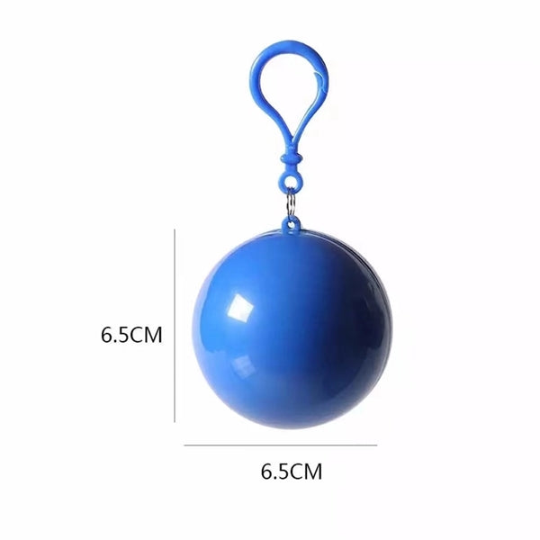 Keychain With Disposable Raincoat Ponchos