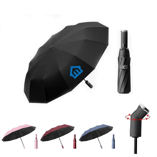 Auto Folding Umbrella With LED Light