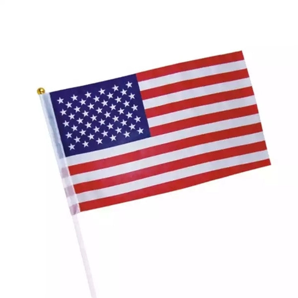 Hand Waving National Hanging Car Flag
