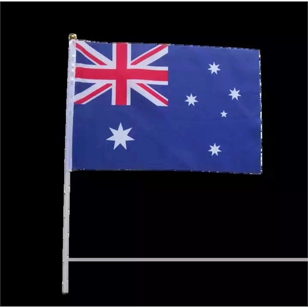 Hand Waving National Hanging Car Flag